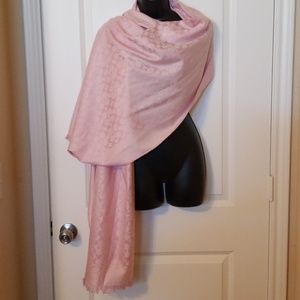 Coach Signature Stole - Women's Pink Wrap Scarf